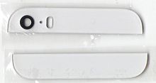 Стекло (верх и низ) на заднюю крышку iPhone 5S белое
