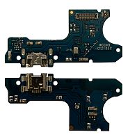 Нижняя плата Huawei Y7 Pro 2019 с конектором зарядки + микрофон + компоненты