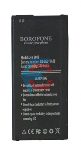 Батарея (аккумулятор) EB-BG610ABE для Samsung J415 / J610 J6+  2018 3300mAh (Borofone) - ёмкость, состояние, распиновка
