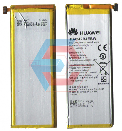 Батарея (аккумулятор) HB4242B4EBW для Huawei Honor 6 3000mAh оригинал Китай - ёмкость, состояние, распиновка
