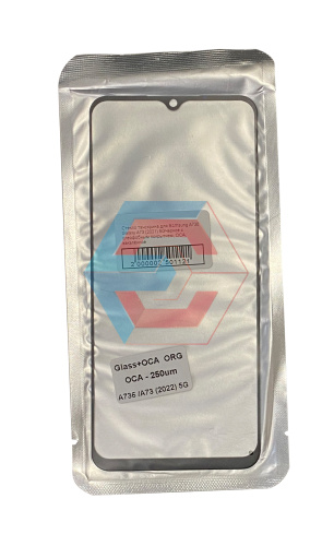 Стекло тачскрина для Samsung A736 Galaxy A73 (2021) 5GЧерное с олеофобным покрытием, OCA, закалённое