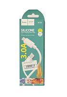 USB-кабель (шнур) HOCO BX122 Silicone Type-C 3A (Білий)