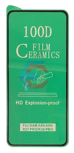 Защитное стекло Film Ceramic для Xiaomi Redmi Note 9S/ K30 Черный без упаковки