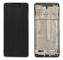 дисплей + сенсор samsung m536 galaxy m53 чорний у рамці 100% service pack - стоимость, партномер