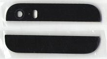 Стекло (верх и низ) на заднюю крышку iPhone 5S чёрное
