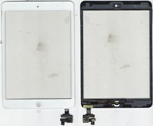 Тачскрин (сенсор) iPad Mini белый (White) assembly with home button