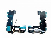 Шлейф для iPhone 7 , с разъемом зарядки, с микрофоном Черный Оригинал (Used)