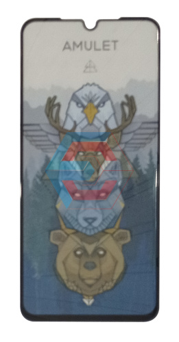 Защитное стекло 2.5D AMULET HD Antistatic для Samsung A34 Galaxy A346 Черный в упаковке