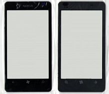 Стекло тачскрина для NOKIA LUMIA 800 Black Original